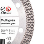 Круг алмазний вiдрiзний 1A1R 125x1,6/1,0x10x22,23 Multigres — фото 3