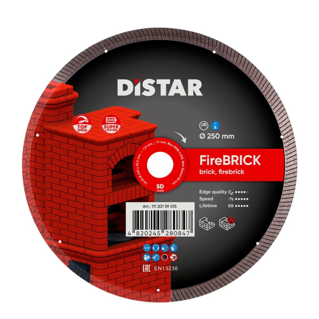 Круг алмазний вiдрiзний 1A1R 250x1,9/1,5x11x25,4 FireBRICK — фото 1