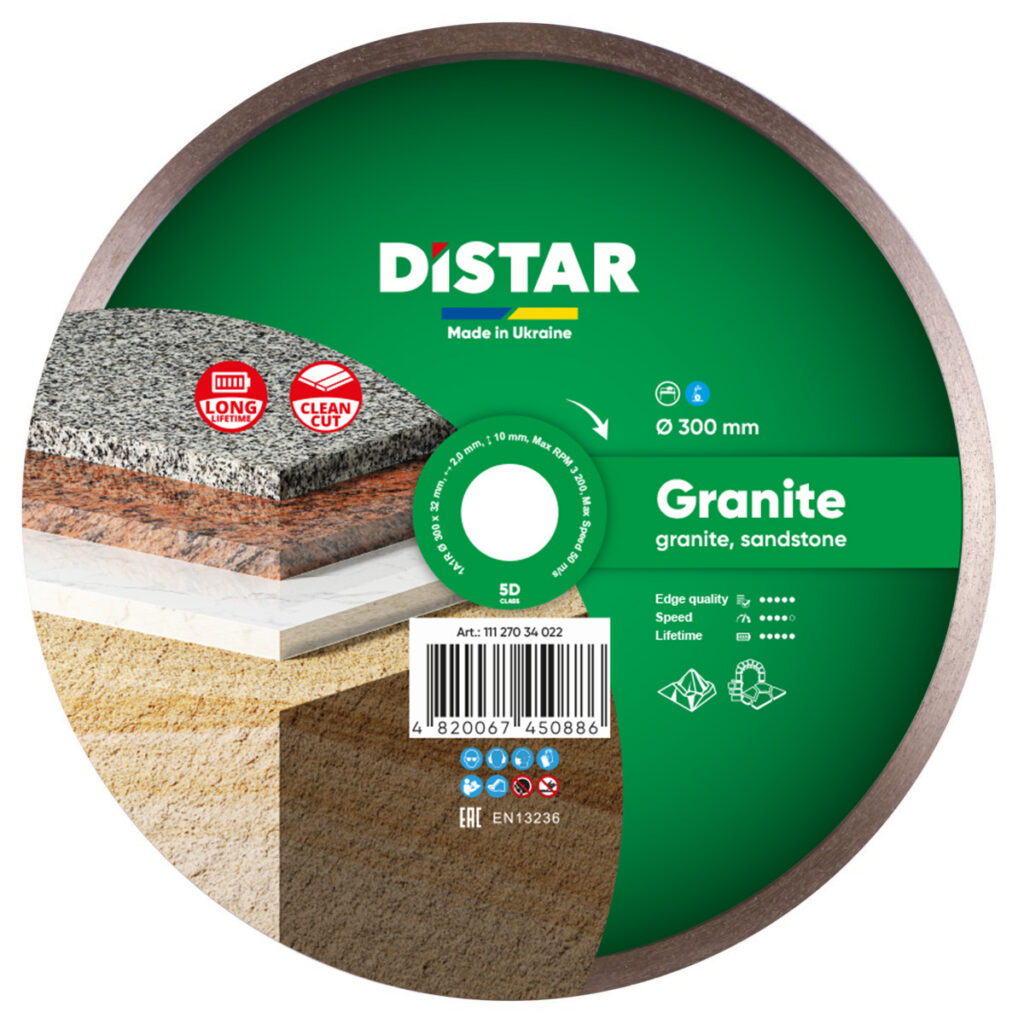 Круг алмазний вiдрiзний 1A1R 300x2x10x32 Granite — photo 1